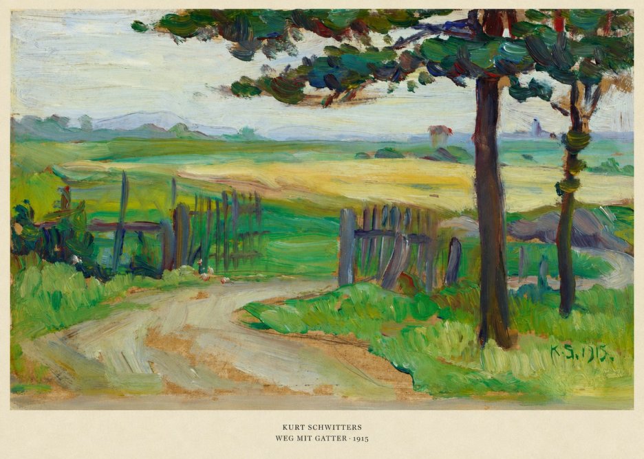 Kurt Schwitters Weg Mit Gatter No5 - Plakat