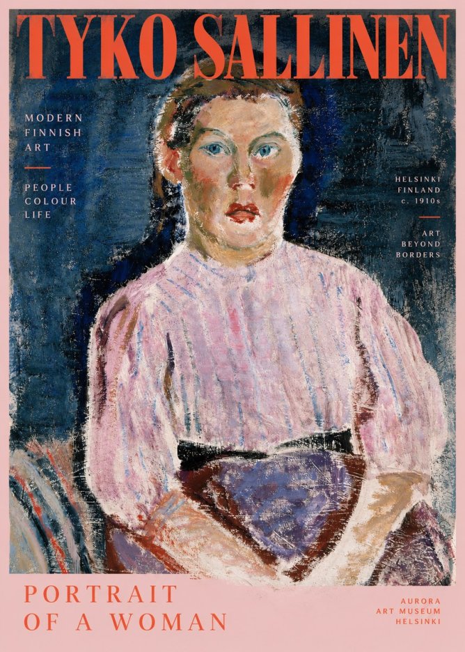 Tyko Sallinen Portrait of a Woman II No2 - Plakat
