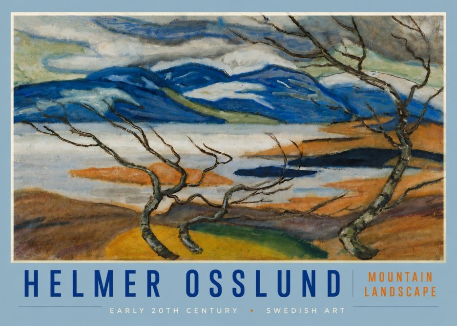 Helmer Osslund Mountain Landscape No4 - Plakat