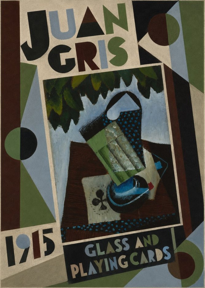 Juan Gris Glass and Playing Cards No4 - Plakat