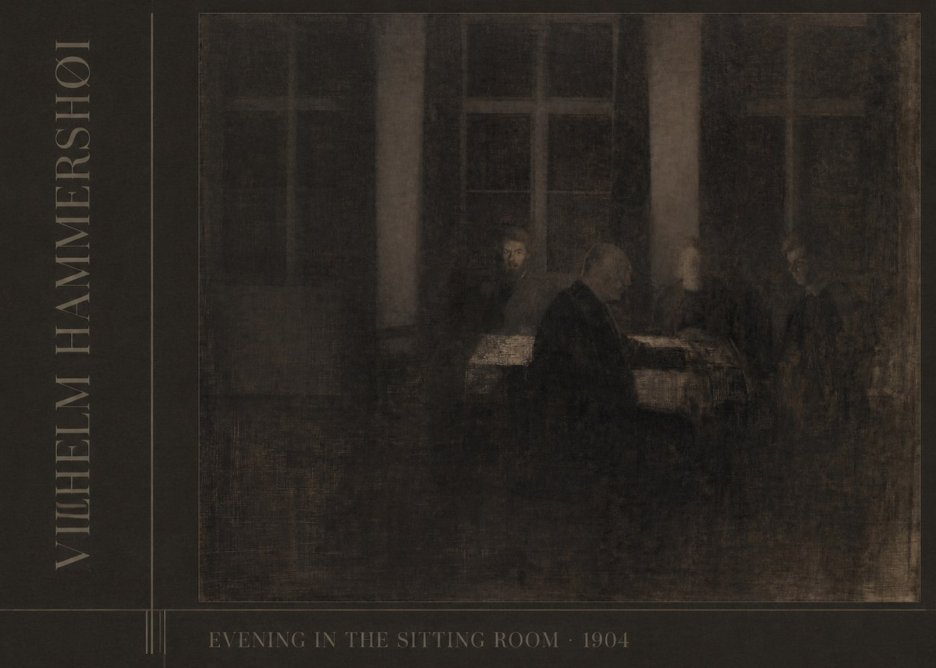 Vilhelm Hammershøi Evening in the Sitting Room No2 - Plakat