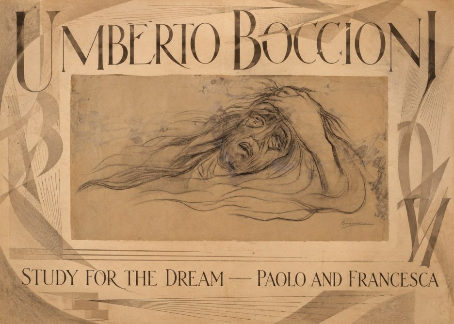 Umberto Boccioni Study for the Dream — Paolo and Francesca No6 - Plakat