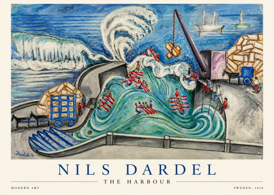 Nils Dardel The Harbour No1 - Plakat