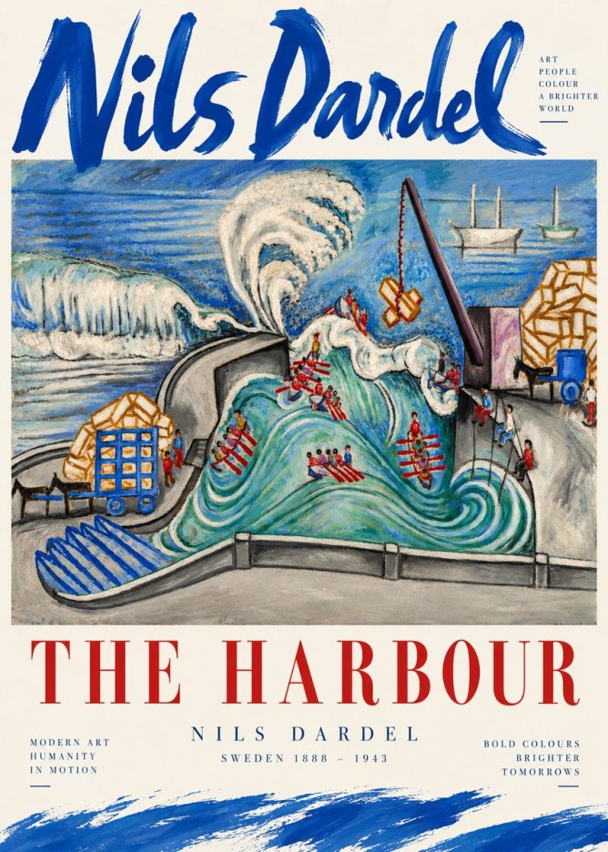 Nils Dardel The Harbour No6 - Plakat