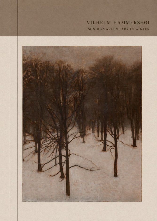 Vilhelm Hammershøi Søndermarken Park in Winter No3 - Plakat
