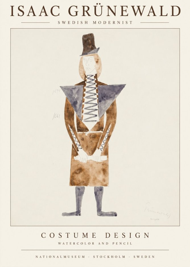 Isaac Grünewald Costume Design XIII No2 - Plakat
