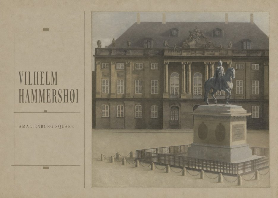 Vilhelm Hammershøi Amalienborg Square II No3 - Plakat