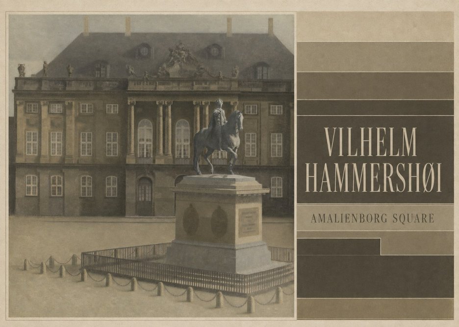 Vilhelm Hammershøi Amalienborg Square II No4 - Plakat