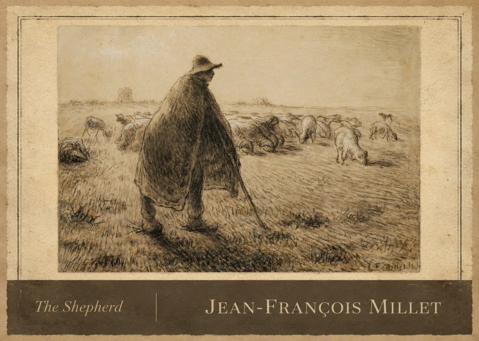 Jean-François Millet The Shepherd No3 - Plakat