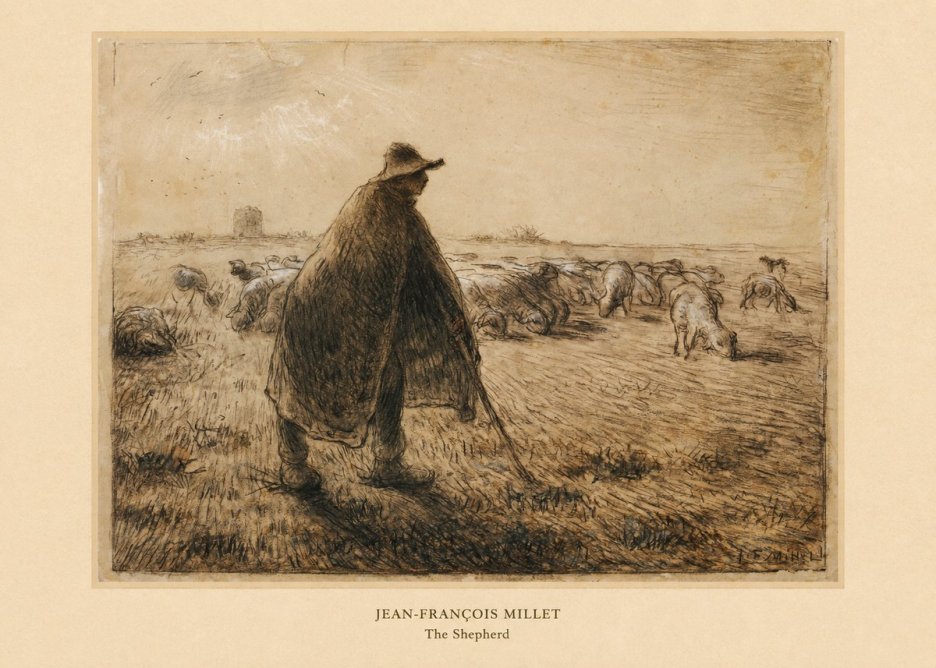 Jean-François Millet The Shepherd No6 - Plakat