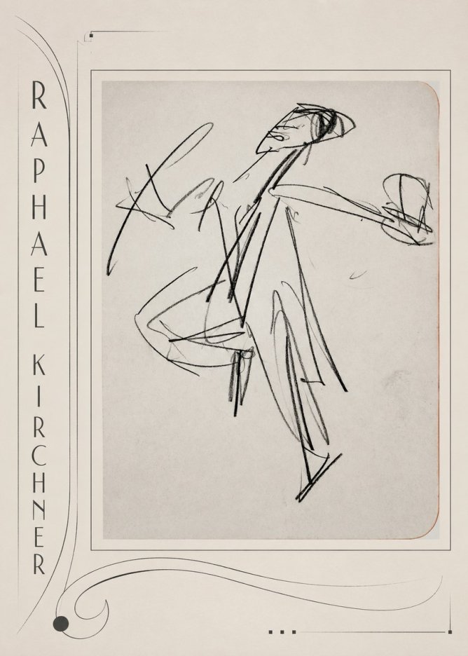 Raphael Kirchner Dynamic Dancer Sketch No2 - Plakat