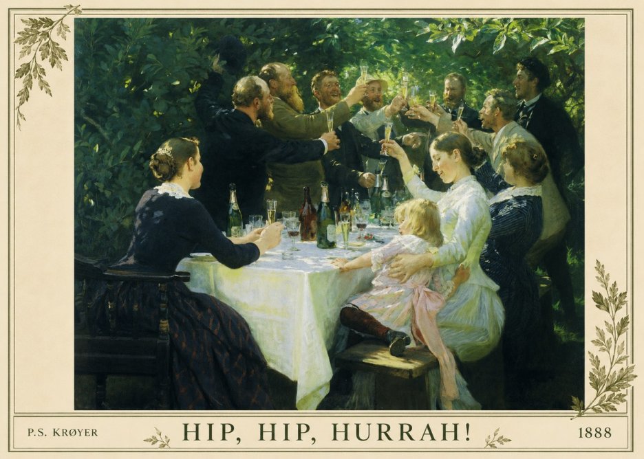 P.S. Krøyer Hip, Hip, Hurrah! No1 - Plakat