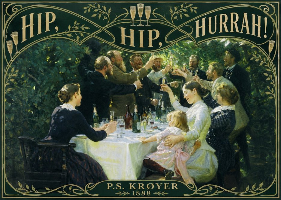 P.S. Krøyer Hip, Hip, Hurrah! No6 - Plakat
