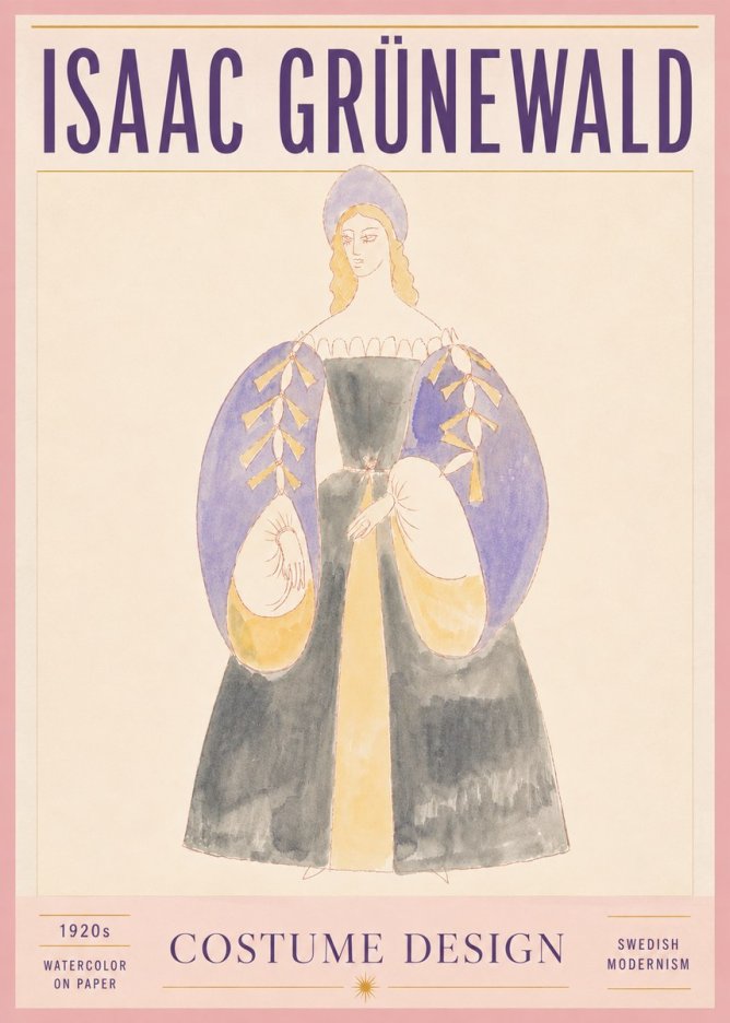Isaac Grünewald Costume Design XIV No5 - Plakat