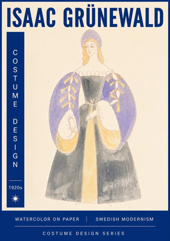 Isaac Grünewald Costume Design XIV No6 - Plakat