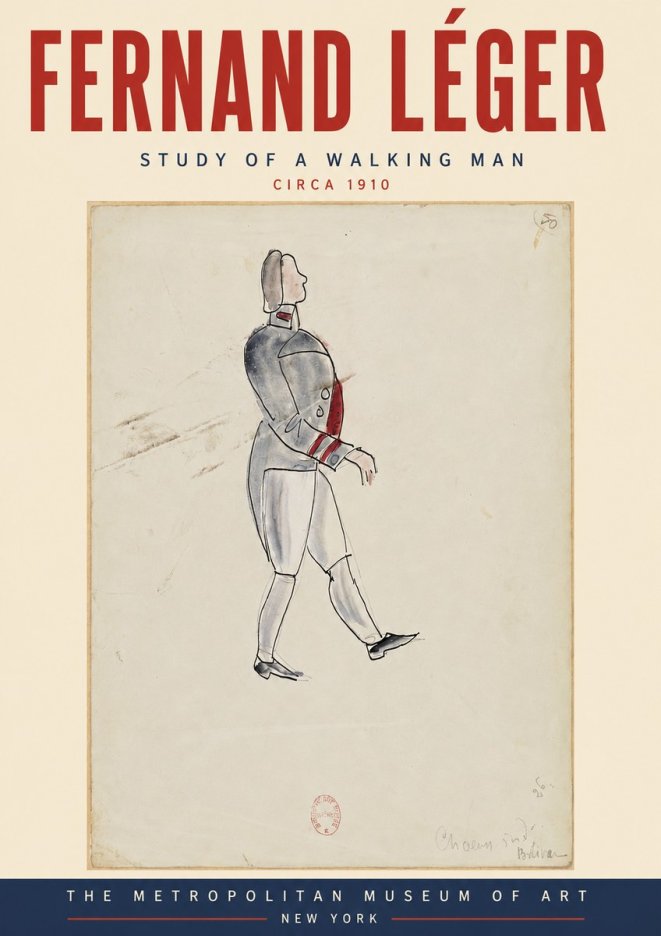 Fernand Léger Study of a Walking Man No5 - Plakat