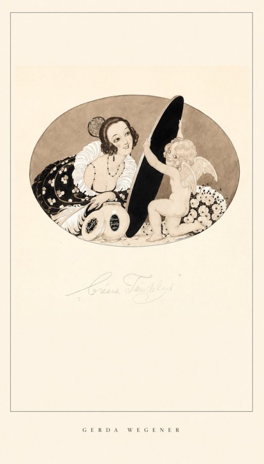 Gerda Wegener Crème Teindelys II No6 - Plakat