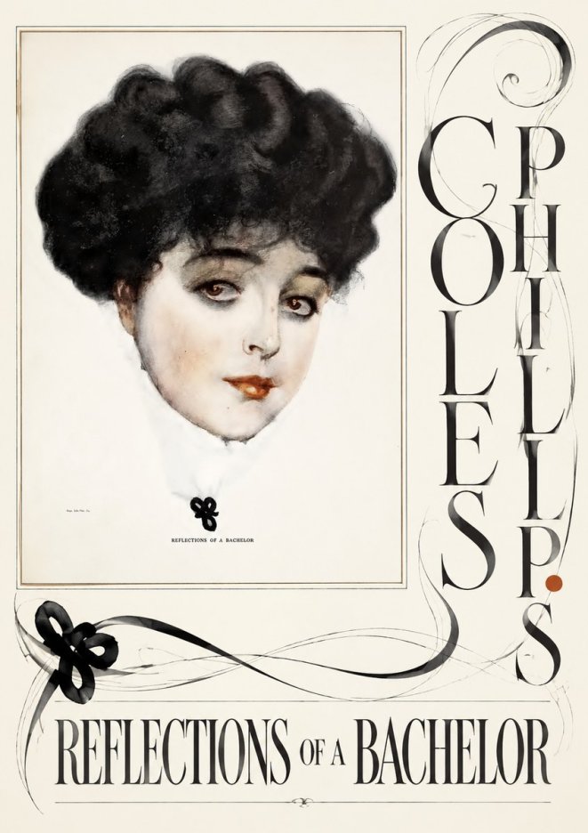 Coles Phillips Reflections of a Bachelor No6 - Plakat