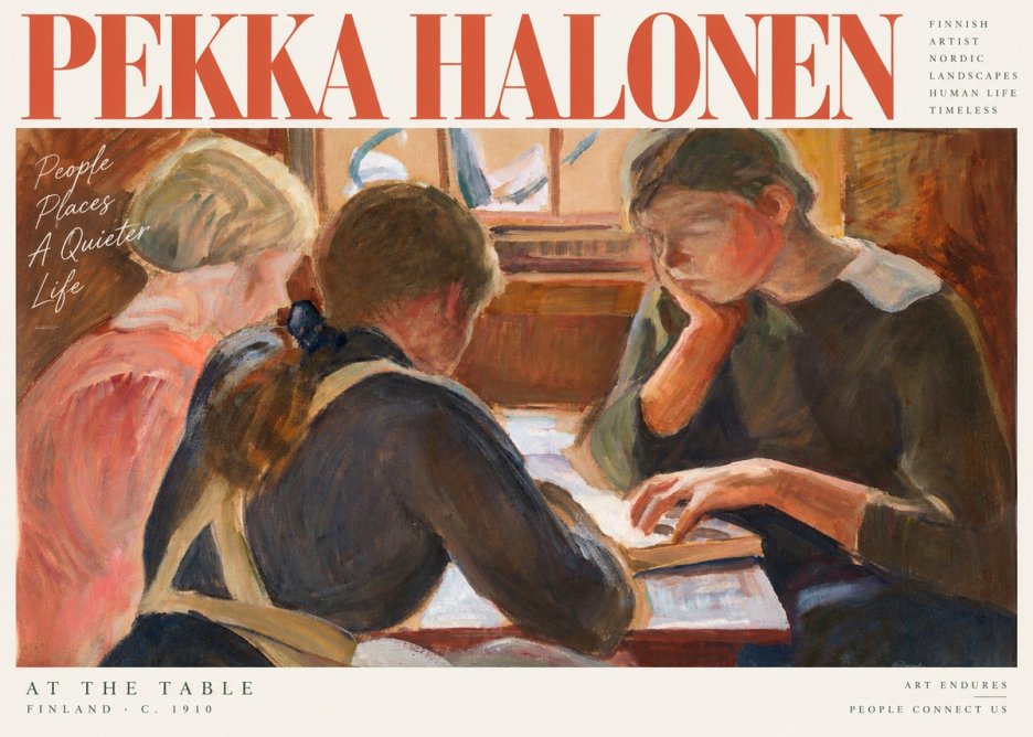 Pekka Halonen At the Table No3 - Plakat