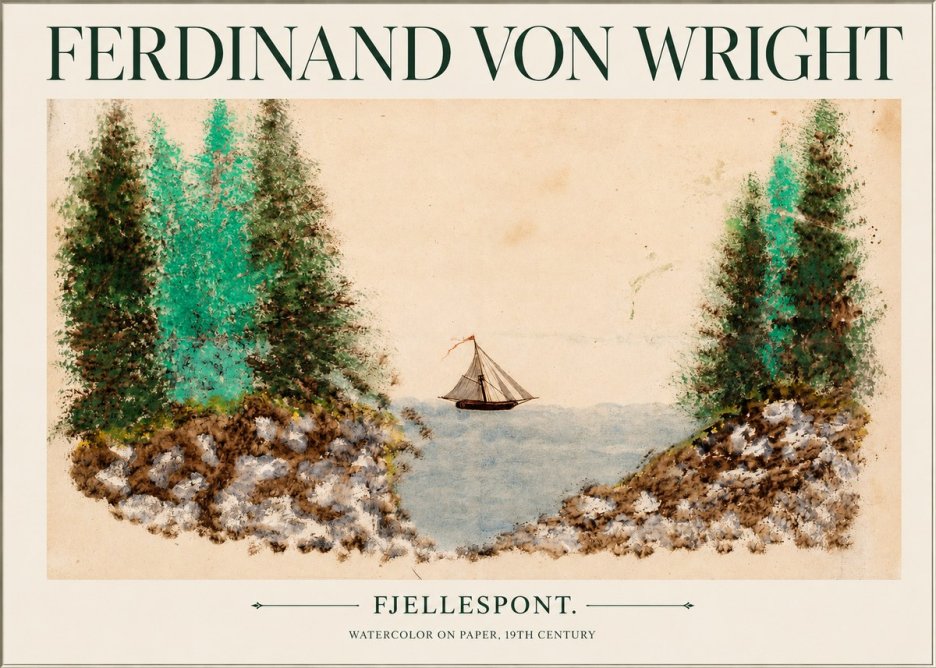 Ferdinand von Wright Fjellespont. No1 - Plakat