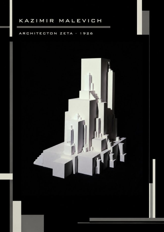 Kazimir Malevich Architecton Zeta No4 - Plakat