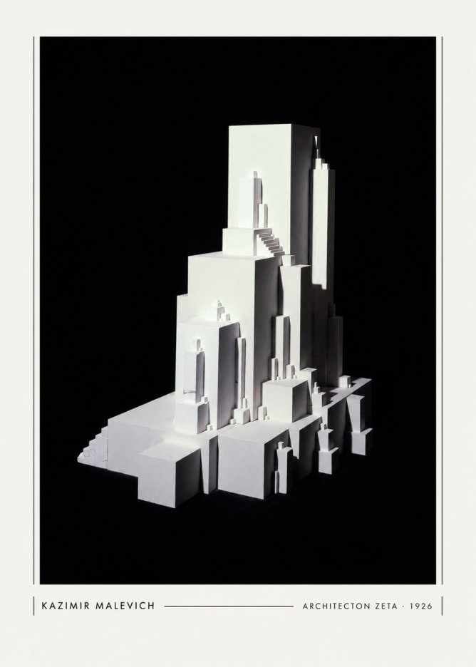 Kazimir Malevich Architecton Zeta No5 - Plakat