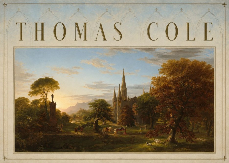 Thomas Cole The Architect's Dream No6 - Plakat