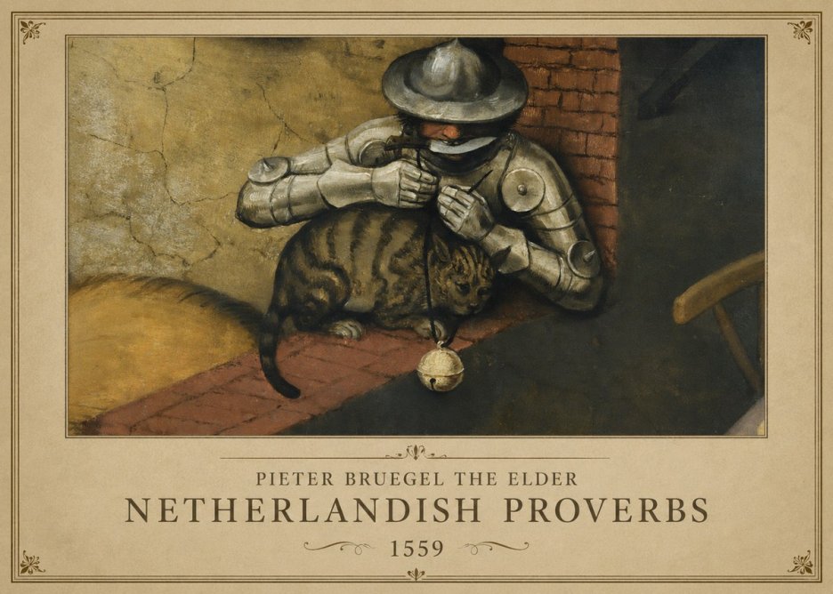 Pieter Bruegel Netherlandish Proverbs X No1 - Plakat