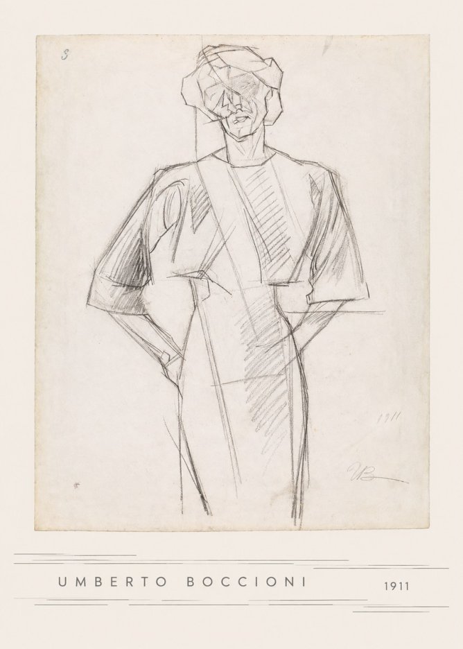 Umberto Boccioni Figure Study, 1911 No5 - Plakat