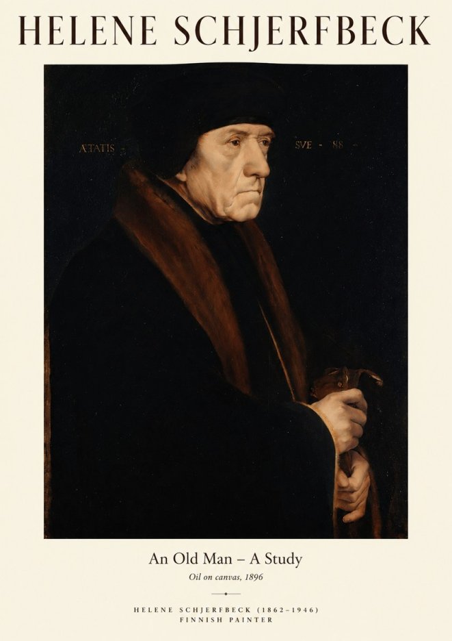 Helene Schjerfbeck An Old Man – a Study No1 - Plakat