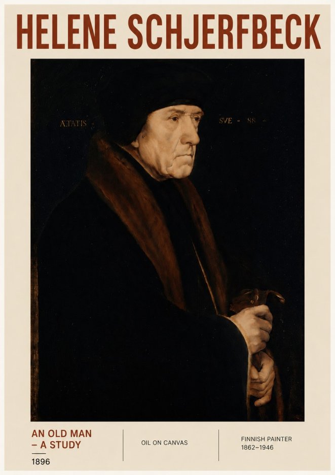 Helene Schjerfbeck An Old Man – a Study No4 - Plakat