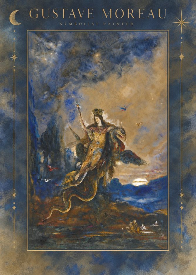 Gustave Moreau Les Fées No6 - Plakat