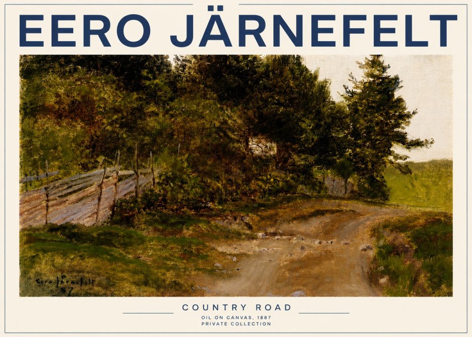 Eero Järnefelt Country Road No3 - Plakat