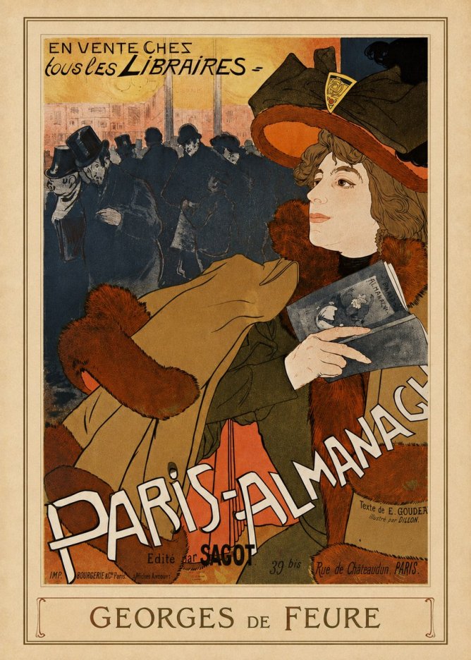 Georges de Feure Paris-almanach II No3 - Plakat