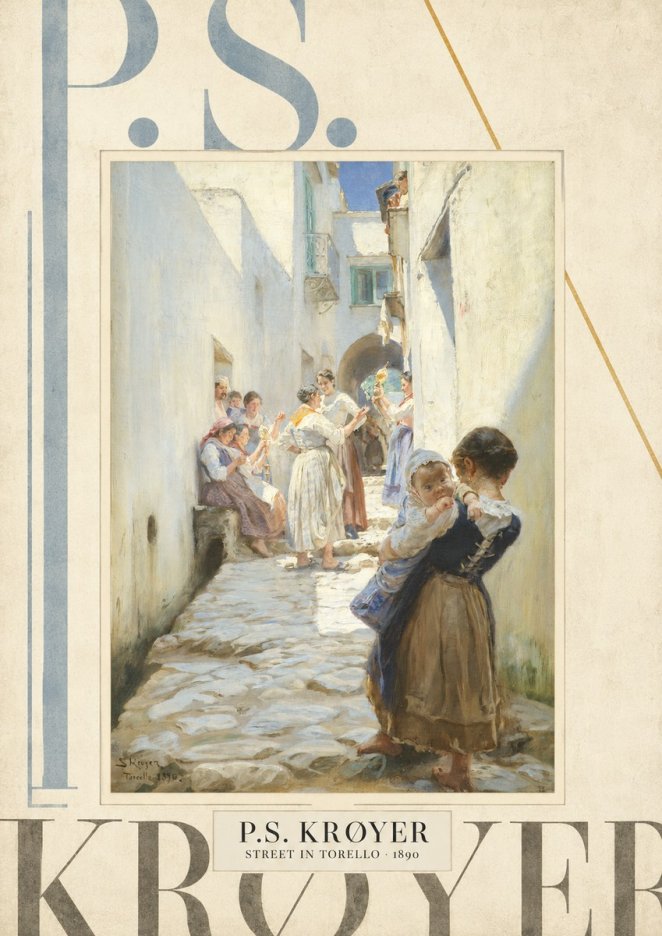 P.S. Krøyer Street in Torello No5 - Plakat