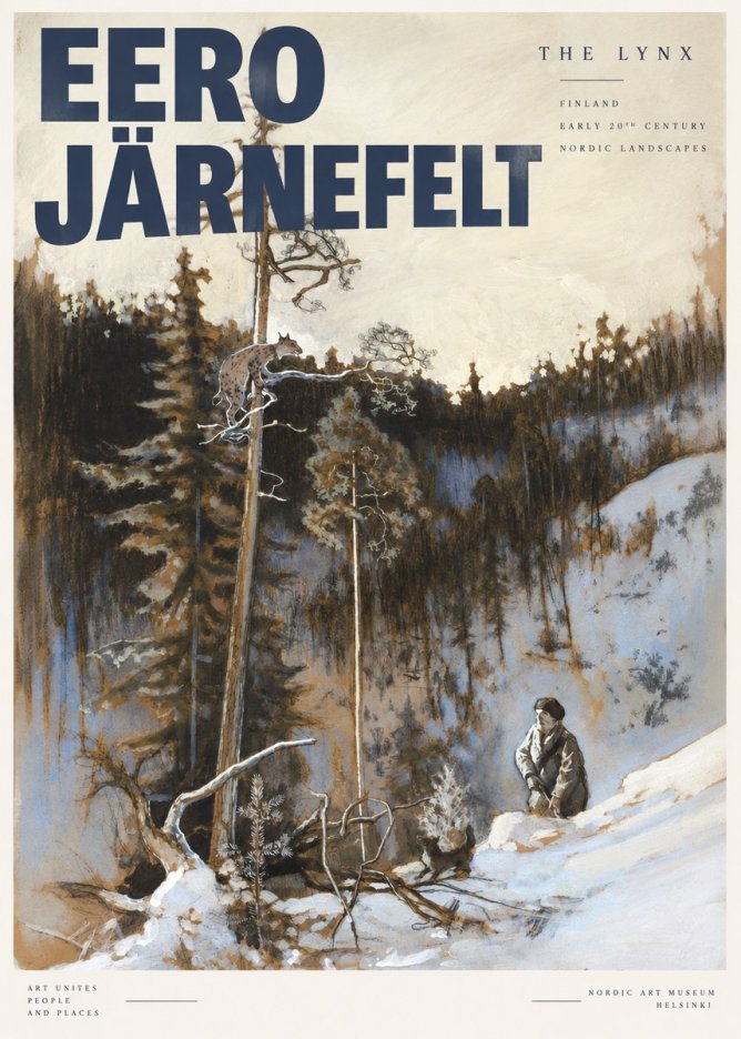 Eero Järnefelt A Lynx in a Tree No4 - Plakat