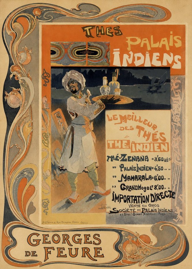 Georges de Feure Thés Palais Indiens No2 - Plakat