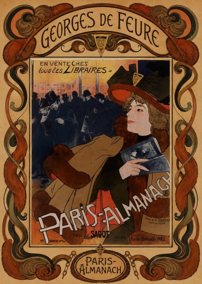 Georges de Feure Paris-almanach III No5 - Plakat