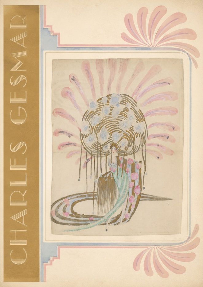 Charles Gesmar Woman with Headdress No2 - Plakat