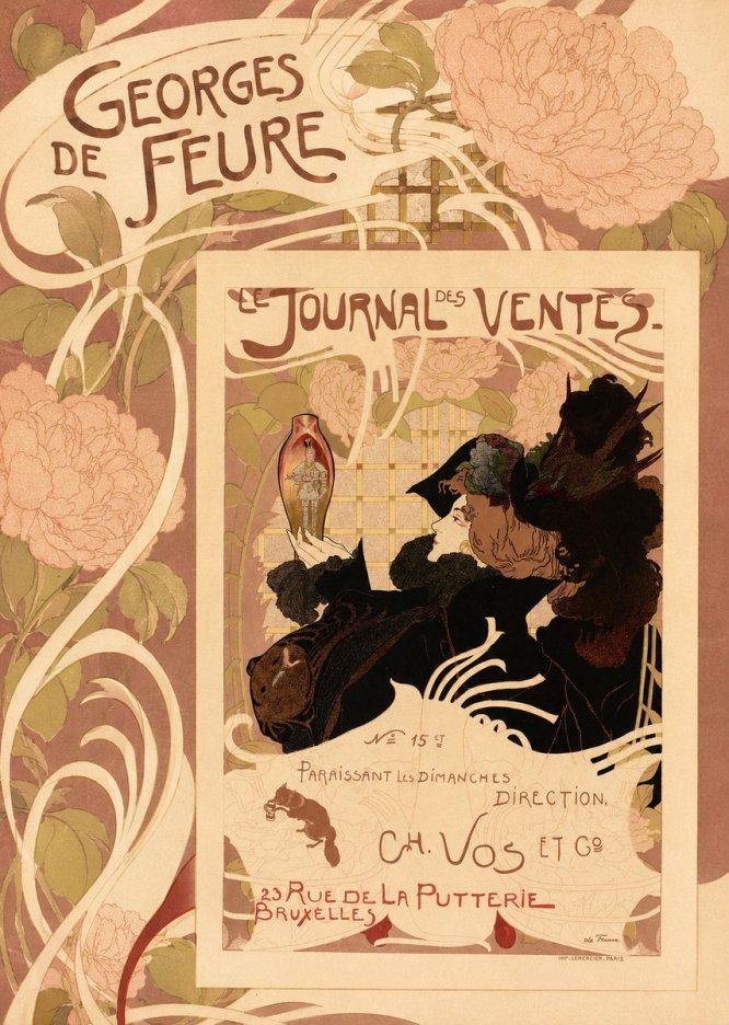 Georges de Feure Le Journal Des Ventes No6 - Plakat