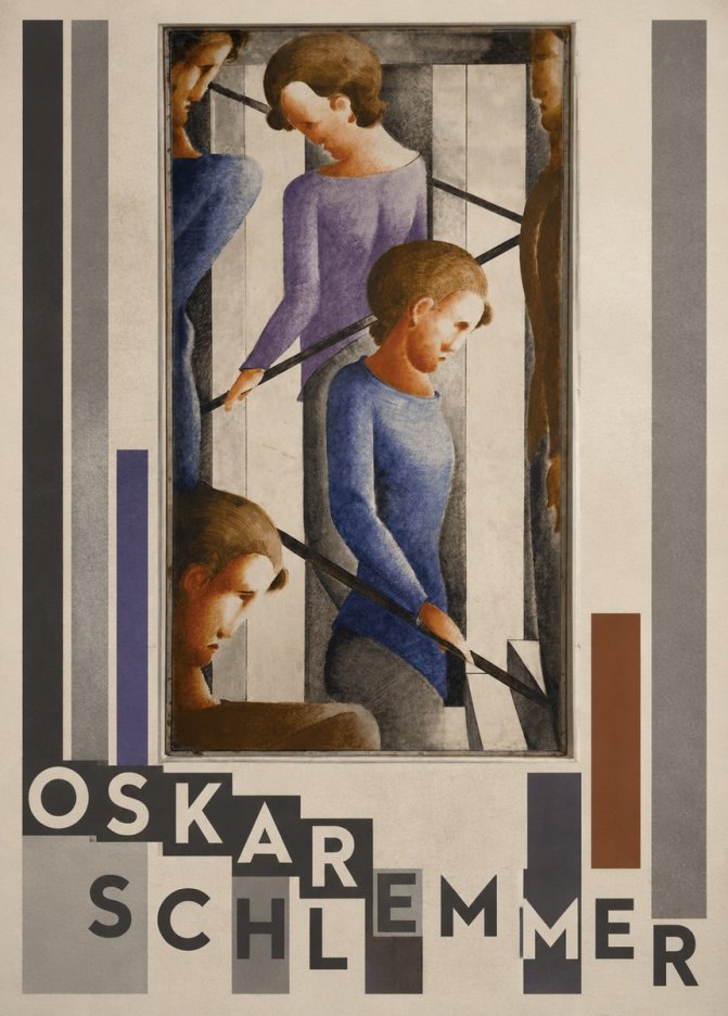 Oskar Schlemmer Staircase Figures II No3 - Plakat