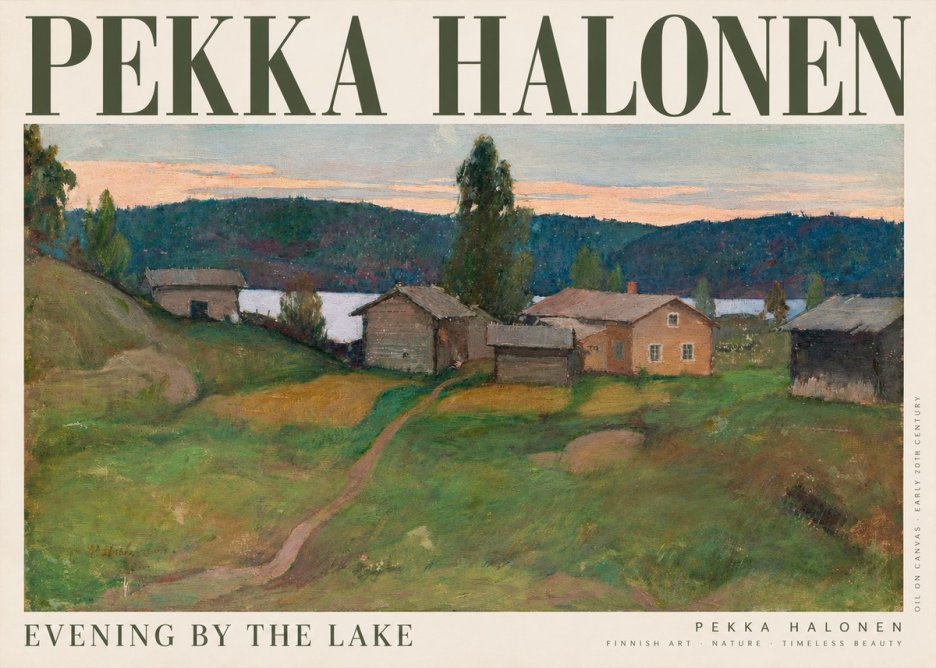 Pekka Halonen Evening by the Lake No2 - Plakat