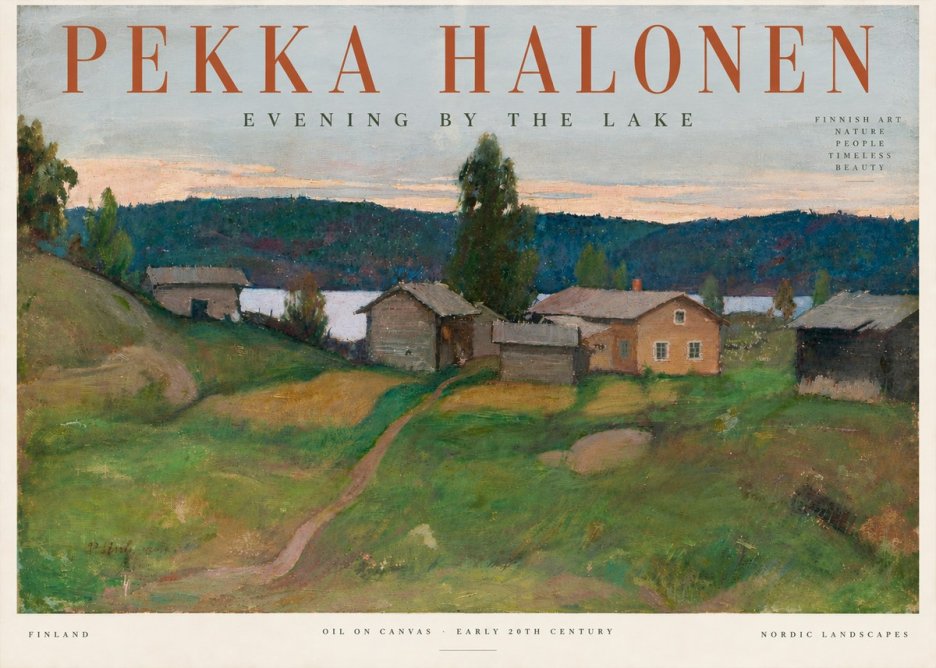 Pekka Halonen Evening by the Lake No5 - Plakat
