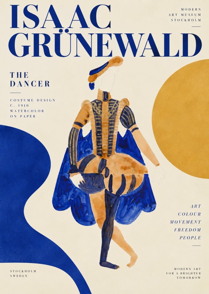 Isaac Grünewald Costume Design XV No5 - Plakat