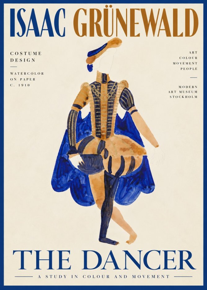 Isaac Grünewald Costume Design XV No6 - Plakat