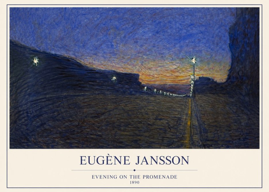 Eugène Jansson Evening on the Promenade No1 - Plakat