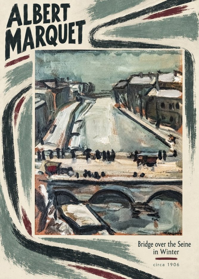 Albert Marquet Bridge over the Seine in Winter No5 - Plakat
