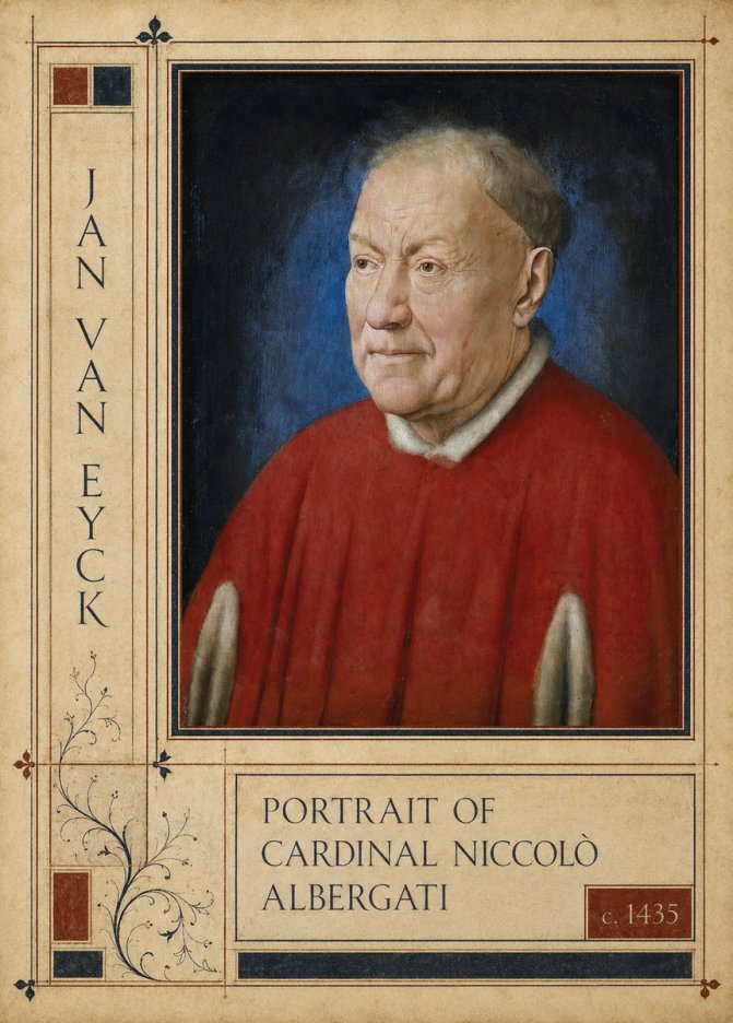 Jan van Eyck Portrait of Cardinal Niccolò Albergati No2 - Plakat