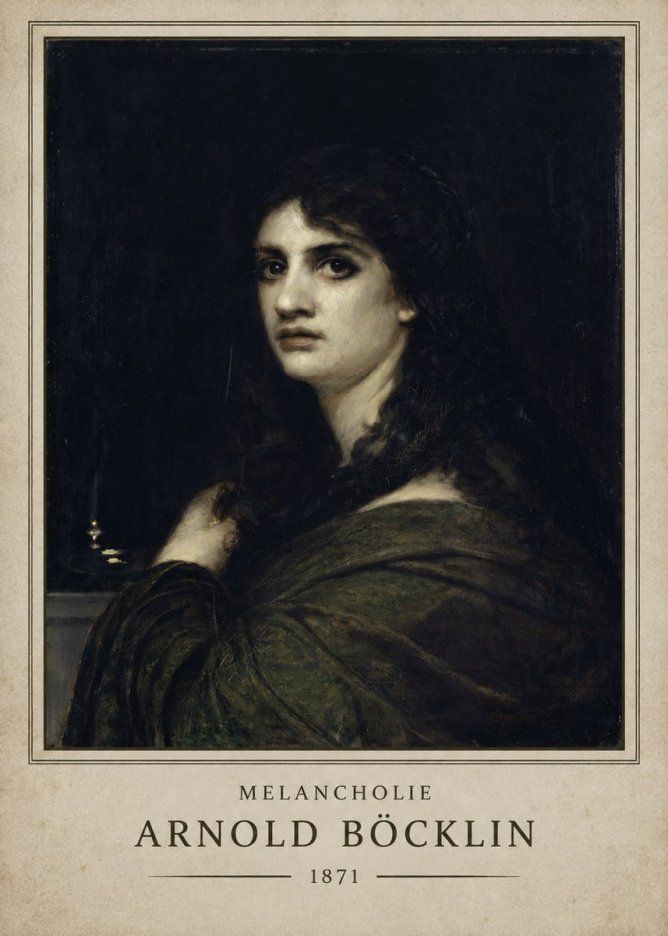 Arnold Böcklin Melancholie No1 - Plakat