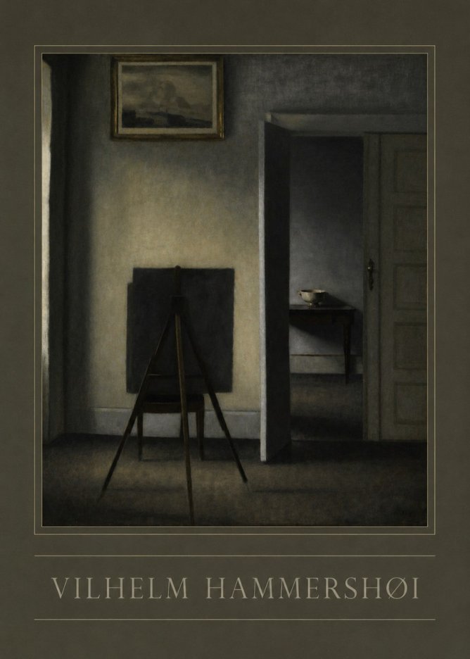 Vilhelm Hammershøi Interior with the Artist's Easel III No2 - Plakat